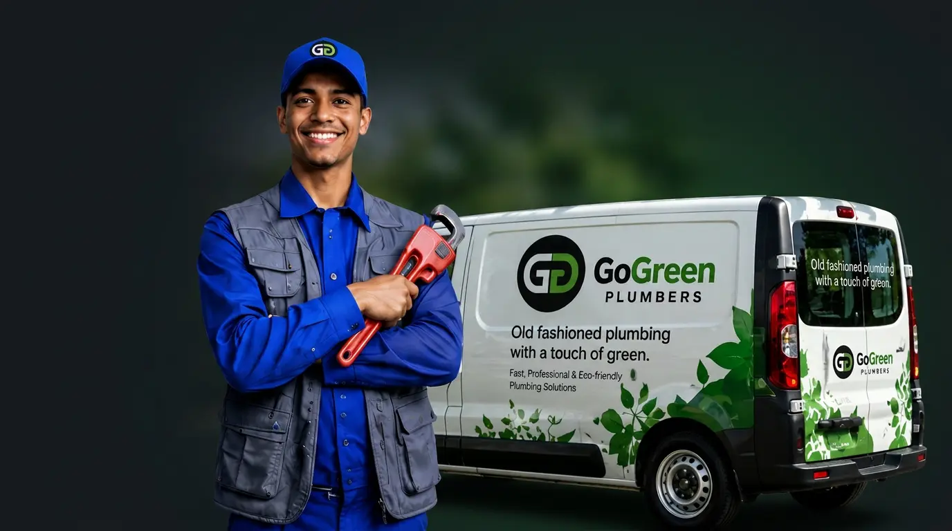 GoGreen Plumbers website project with a Johannesburg plumber and branded service van